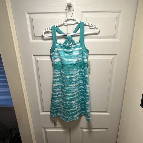 Soybu Turquoise Striped Dress - Picture 1 of 7